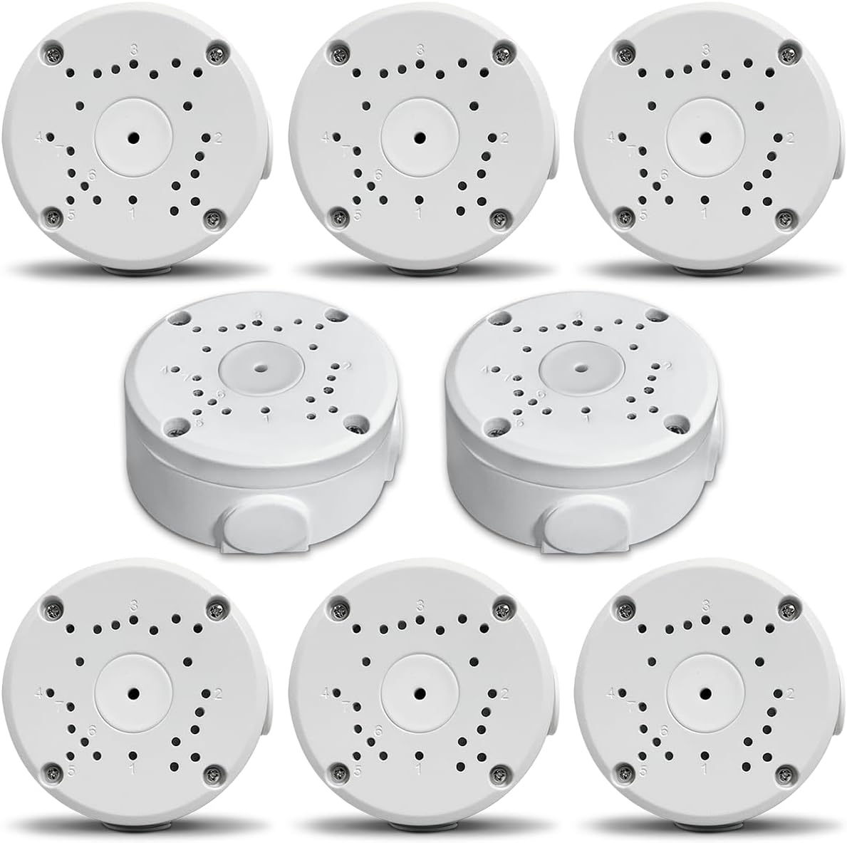 Waterproof Junction Box for Cameras, for IP Cameras (Pack of 8), Electrical Enclosure, Indoor/Outdoor, Screw Cable DIY Case