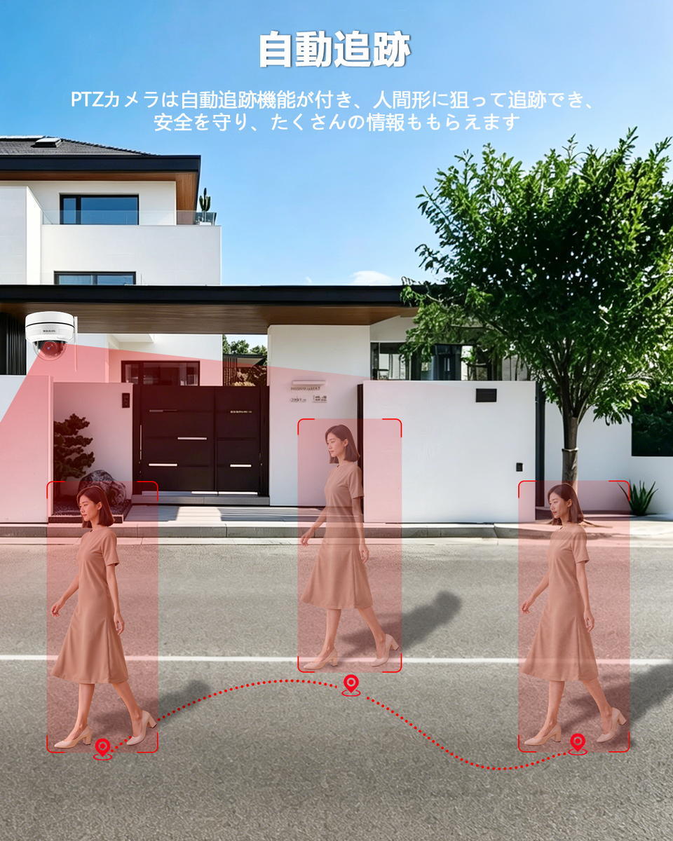 防犯カメラセットドーム型ネットワークワイヤレスシステム 屋内 屋外 4