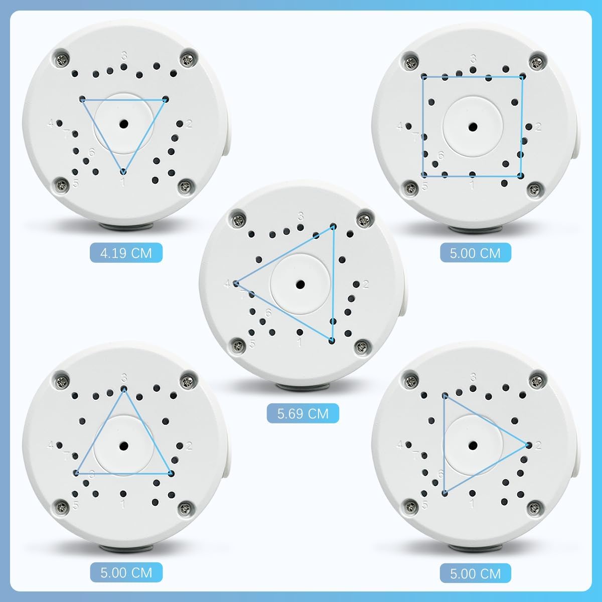 Waterproof Junction Box for Cameras, for IP Cameras (Pack of 8), Electrical Enclosure, Indoor/Outdoor, Screw Cable DIY Case