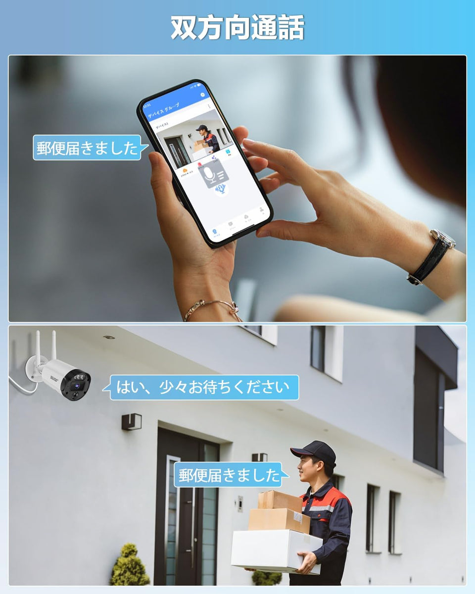 ダブルアンテナ信号強化，防犯カメラセット 防犯カメラシステム 防犯