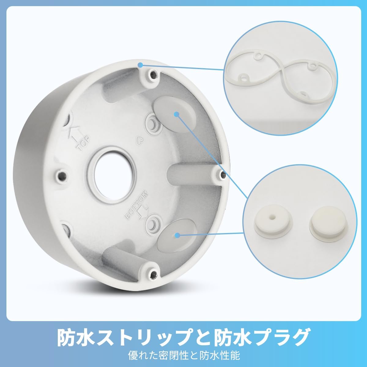 Waterproof Junction Box for Cameras, for IP Cameras (Pack of 8), Electrical Enclosure, Indoor/Outdoor, Screw Cable DIY Case