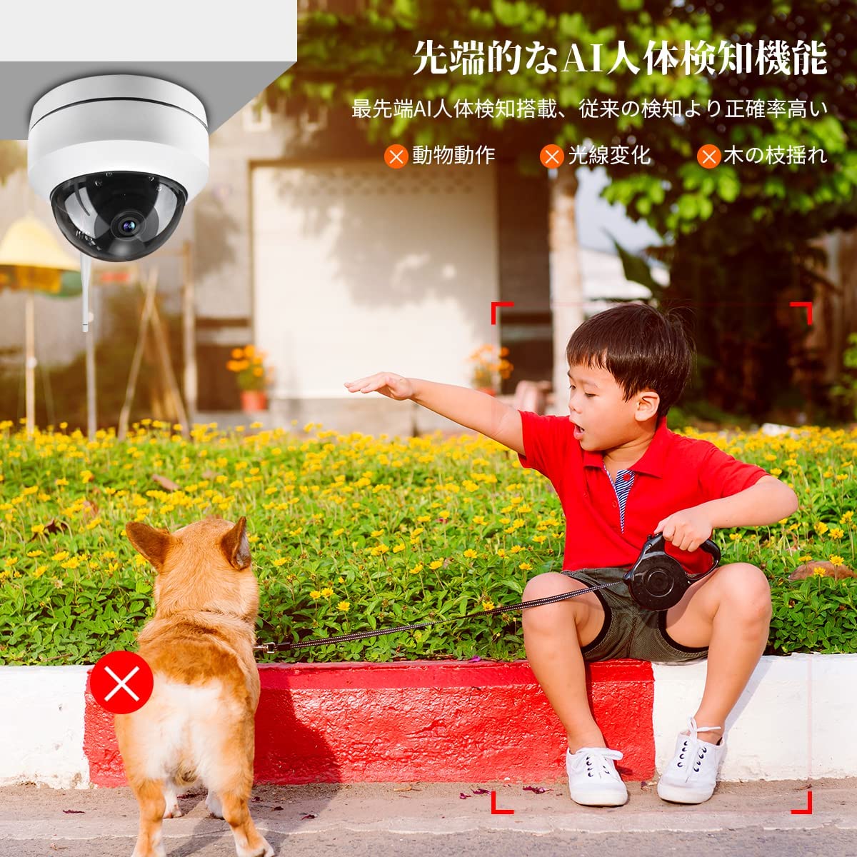 防犯カメラ 屋外 ワイヤレス 監視カメラ SDカード録画 留守 ネットワークカメラ 家庭用 スマホ 500万画素 簡単設置 遠隔監視 防水 IPカメラ 屋内 無線 WIFI対応 動体検知 アラーム機能 音声機能 暗視撮影