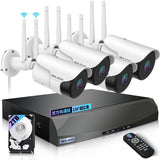 画像をギャラリービューアに読み込む, 【双方向通話・130° 超広角】WEILAILIFE 防犯カメラセット ワイヤレス 屋内 屋外 4台バレット型 ネットワークシステム 監視カメラ・録画機セット セキュリティ対策 スマホ対応 無線