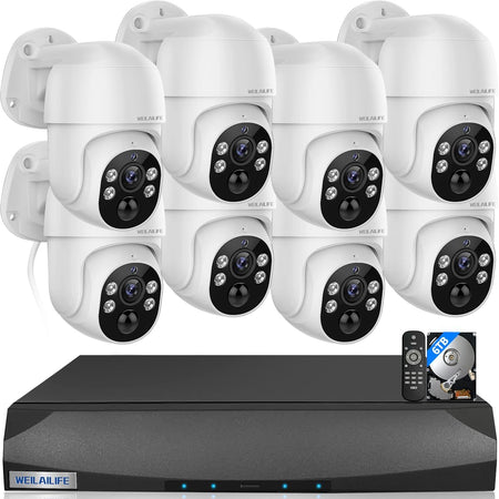 WEILAILIFE　防犯カメラ　PTZ POE 6台セット(3TB HDD) WEILAILIFE 防犯カメラ PTZ POE 6台セット(3TB HDD) 楽天市場