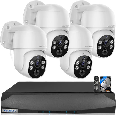 WEILAILIFE　防犯カメラ　PTZ POE 6台セット(3TB HDD) WEILAILIFE 防犯カメラ PTZ POE 6台セット(3TB HDD) 防犯