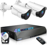 画像をギャラリービューアに読み込む, 【4K800万画素・双方向通話・130°超広角】有線 poe 防犯カメラセットランキング 屋内 屋外防犯カメラセット防犯カメラ poe給電 防犯カメラセット 2台 防犯カメラ 有線 屋外監視カメラ・録画機セット