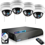 画像をギャラリービューアに読み込む, 【AI人体検知・自動追跡・音声録画】防犯カメラセットドーム型ネットワークワイヤレスシステム 屋内 屋外 4台 監視カメラ・録画機セット セキュリティ対策 スマホ対応 無線