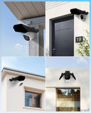 Load image into Gallery viewer, WEILAIFE Camera Cover Shield for Outdoor Cameras, Protective Cover, Easy to Install, for Security Cameras, Protective Roof for Outdoor Security Cameras, Aluminum Alloy Material, Outdoor Rainproof, Black (Long Type)