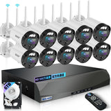 画像をギャラリービューアに読み込む, 【双方向通話・ダブルアンテナ信号強化・130° 超広角】WEILAILIFE 防犯カメラセットワイヤレス 10台 屋外 監視カメラ ワイヤレス 監視カメラ・録画機セット