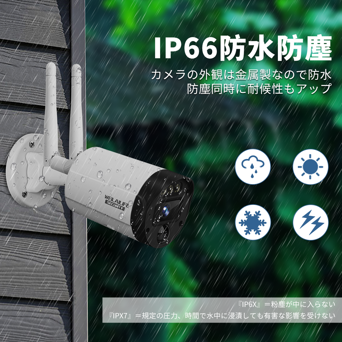 双方向通話・ダブルアンテナ信号強化・130° 超広角】防犯カメラセット 双方向通話・ダブルアンテナ信号強化・130° 超広角】防犯カメラセット