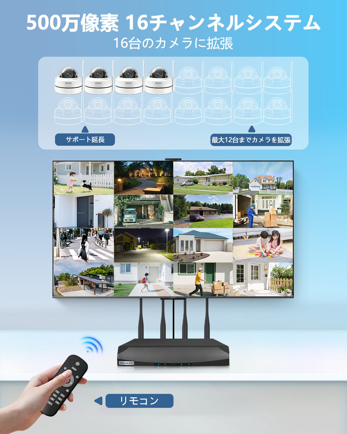 防犯カメラセットドーム型ネットワークワイヤレスシステム 屋内 屋外 4 防犯カメラセットドーム型ネットワークワイヤレスシステム 屋内 屋外 4