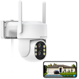 画像をギャラリービューアに読み込む, 【双方向通話・ダブルレンズ】WEILAILIFE 防犯カメラ ネットワークWi-Fiワイヤレス屋内 屋外 工事不要家庭用 監視カメラ セキュリティ対策 スマホ対応 無線